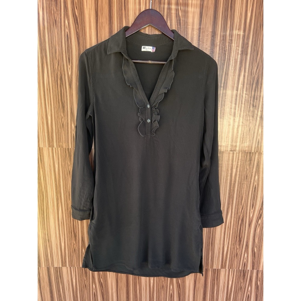 Kut From The Kloth‎ Black Long Sleeve Mini Dress Size S